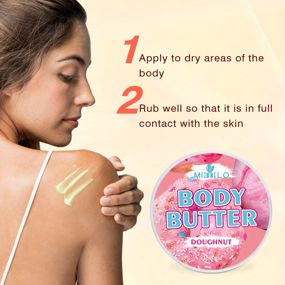 Fruity Body Glaze Set 8 Scents 100g×2 – Pineapple Coconut Strawberry Coffee Peach Doughnut Birthday Cake Non-Greasy All-Day Moisturizing Travel Size Body Lotion Gift for Women