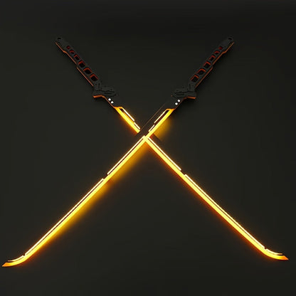 LED Samurai Sword Cyberpunk Glowing Katana 80cm – Acrylic Light-Up Blade for Halloween Costume Party Cosplay Sci-Fi Anime Props, Rechargeable Cool Gift for Teens & Adults, 5 Colors