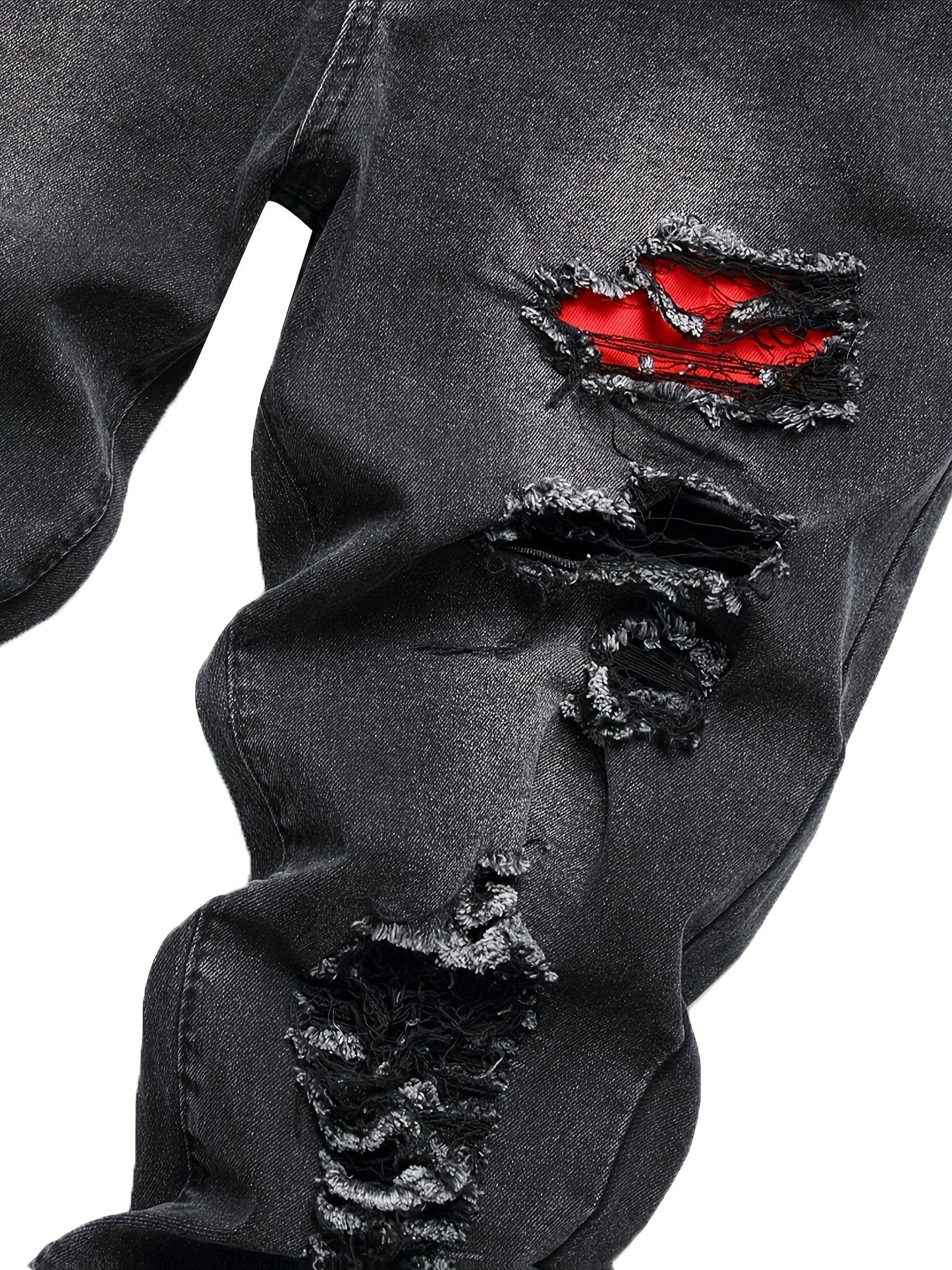 Women's Jeans - Black Distressed Stretch