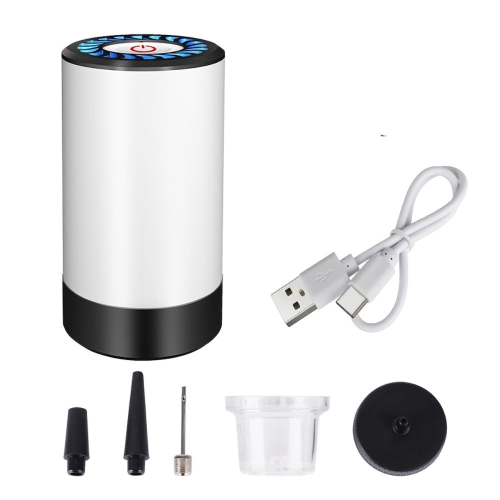 Cordless Vacuum Pump with Multiple Accessories – Portable Food Vacuum Sealer & Dehumidifier for Food Preservation, Crisper Containers, Travel Space Saving & Outdoor Storage