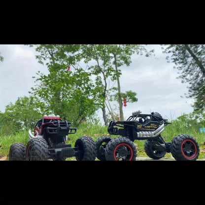High Speed RC Off-Road Truck for Boys 6 8 10 – Large 4WD All-Terrain Remote Control Car USB Rechargeable Battery 2.4GHz Racing Vehicle Birthday Christmas Gift Kids Black Red