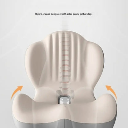 Memory Foam Seat Cushion with Lumbar Support – Orthopedic Car Seat Pillow for Back, Hip & Tailbone Pain Relief, Non-Slip Ergonomic Cushion for Car, Office Chair, Truck & Dining Chair