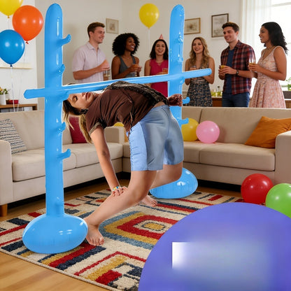 Inflatable Limbo Game Set for Adults & Kids – Fun Party Outdoor Lawn Game with Sturdy Stand, Ideal for Family Events, BBQ, Beach & Group Gatherings