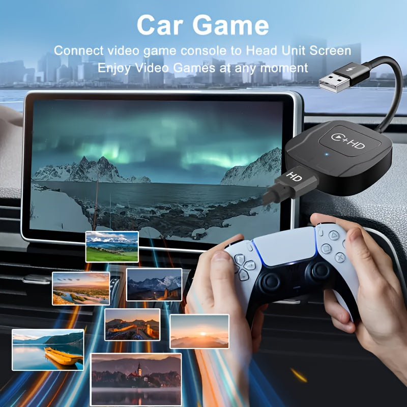 Wireless CarPlay HDTV Adapter with USB Converter, Supports Multimedia Device Mirroring, And Is Compatible with Various DP-enabled Devices