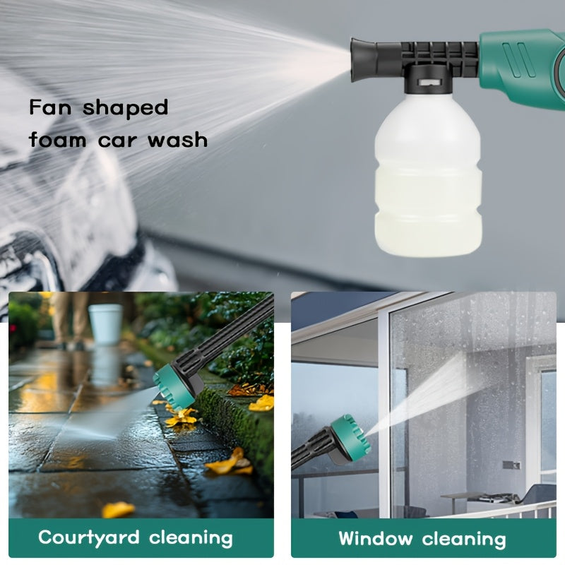 21V Cordless Handheld Pressure Washer, Dual Lithium Batteries, Self-Priming No Tap Water Required, Complete Car Washing Kit with Carry Case, Foam Bottle, Hose, Nozzles for Auto Garden Patio Cleaning