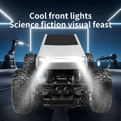 1:16 RC Monster Truck 2.4GHz 4WD Large Wheel Off-Road Pickup with LED Lights 45° Climb – All-Terrain Remote Control Car for Boys Kids – Birthday Christmas Gift