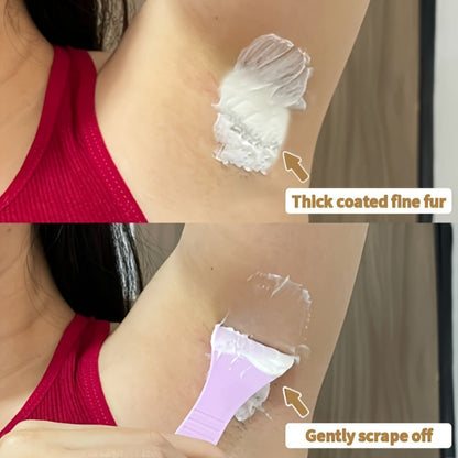 Semi Permanent Hair Removal Cream – Coconut Formula 150g, Use Once for 3-Month Effectiveness, Instant Non-Irritating Smooth & Residue-Free Depilatory for Face, Lips, Armpits, Legs & Private Areas