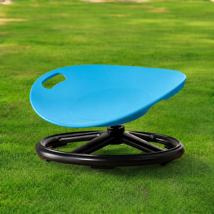 Sensory Spinning Chair for Kids, Autism & ADHD Therapy Spin Seat, Durable Plastic & Metal, Enhances Coordination & Attention, Indoor Outdoor Use, Orange & Blue