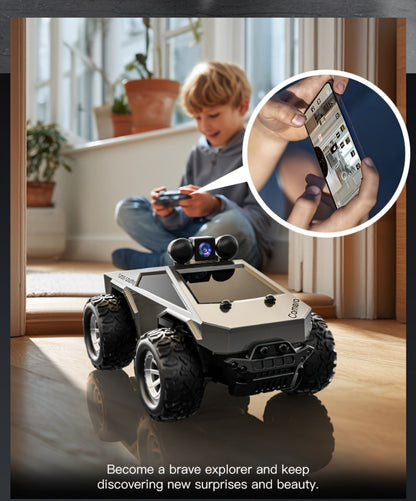 RC Off-Road Pickup Truck 1:28 Scale with 480P HD Camera | 2.4GHz App Control & Virtual Reality Function | 2 Rechargeable Batteries | Monster Truck Toy for Adults Kids