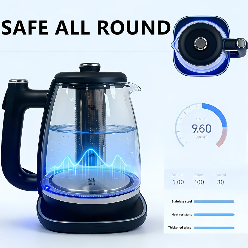 Electric Kettle 1.8L Stainless Steel – Fast Boil with Auto Shut-Off, Boil-Dry Protection, Removable Filter & 360° Swivel Base, BPA-Free Hot Water Kettle for Tea, Coffee & Baby Formula