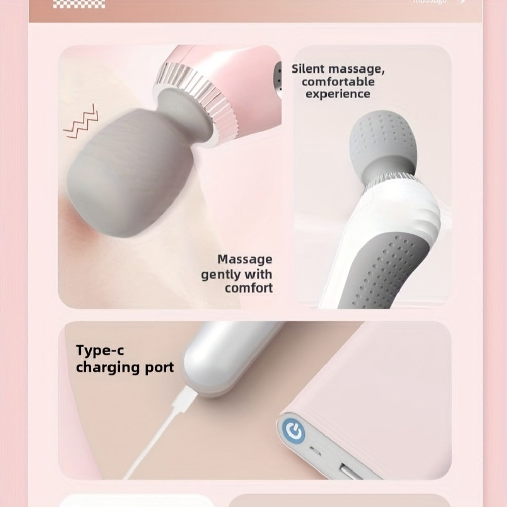 USB Rechargeable Vibration Massage Stick – Portable Handheld Full Body Massager for Neck, Back, Legs & Waist Relaxation, Compact Electric Wand Massager for Home Office & Travel Use