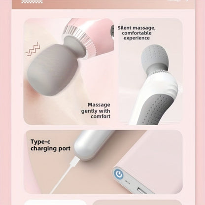 USB Rechargeable Vibration Massage Stick – Portable Handheld Full Body Massager for Neck, Back, Legs & Waist Relaxation, Compact Electric Wand Massager for Home Office & Travel Use