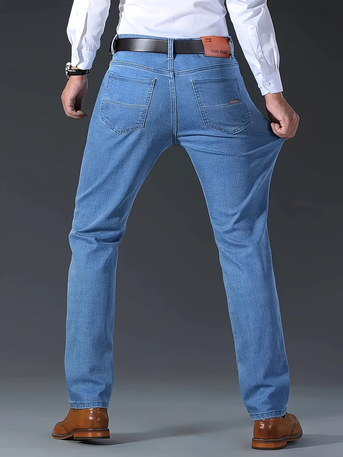 Men's Straight Leg Jeans - Black Denim Clean Finish Weekend
