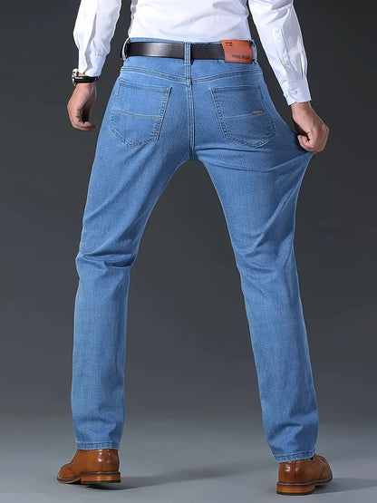Men's Straight Leg Jeans - Black Denim Clean Finish Weekend