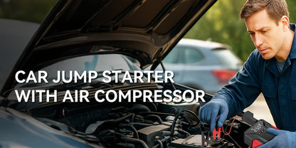 7000A Jump Starter with Air Compressor & Tire Inflator, 8-in-1 Portable Car Battery Booster for 9L Gas 8.5L Diesel, 150PSI Auto-Stop, Power Bank, LED Emergency Light, 12V Cars Trucks SUVs Motorcycles