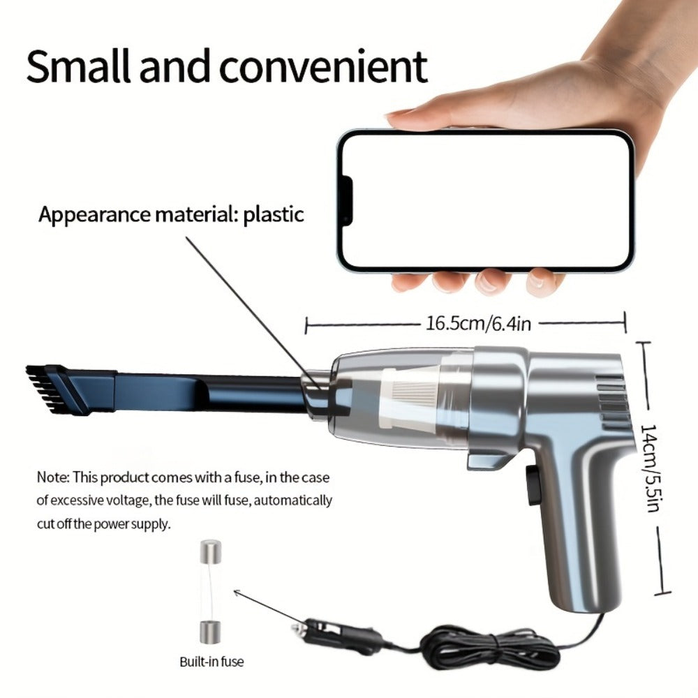 Handheld Car Vacuum Cleaner Corded - 3KPA Powerful Suction, 3M Power Cord, Lightweight Portable Auto Vacuum for Cars Trucks & Home, Single-Point Exhaust, No Battery Needed, 5 Colors