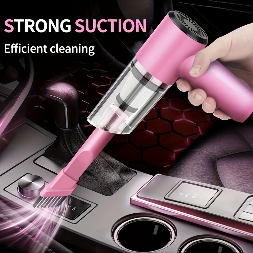 12V Compact Handheld Car Vacuum - Powerful, Wired for Easy Dust & Pet Hair Removal - Includes Accessories Kit - Silent Operation