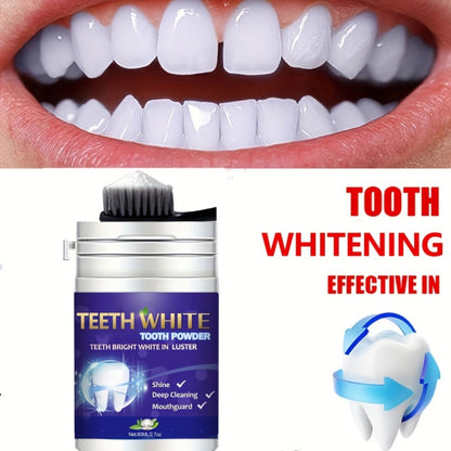 Baking Soda Tooth Powder with Honeysuckle & Mint Extract — Natural Teeth Whitening, Stain Removal & Long-Lasting Fresh Breath, Antibacterial Daily Dental Powder, 80ml Compact for Home & Travel