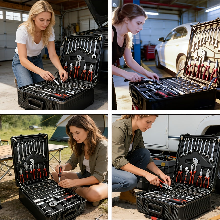 899/52pcs Professional Tool Set, Multi-functional Toolbox, Portable Design, for Home And Car Repair, A Tool Set for DIY Enthusiasts And Professionals, A Gift for Friends, Local Shipping
