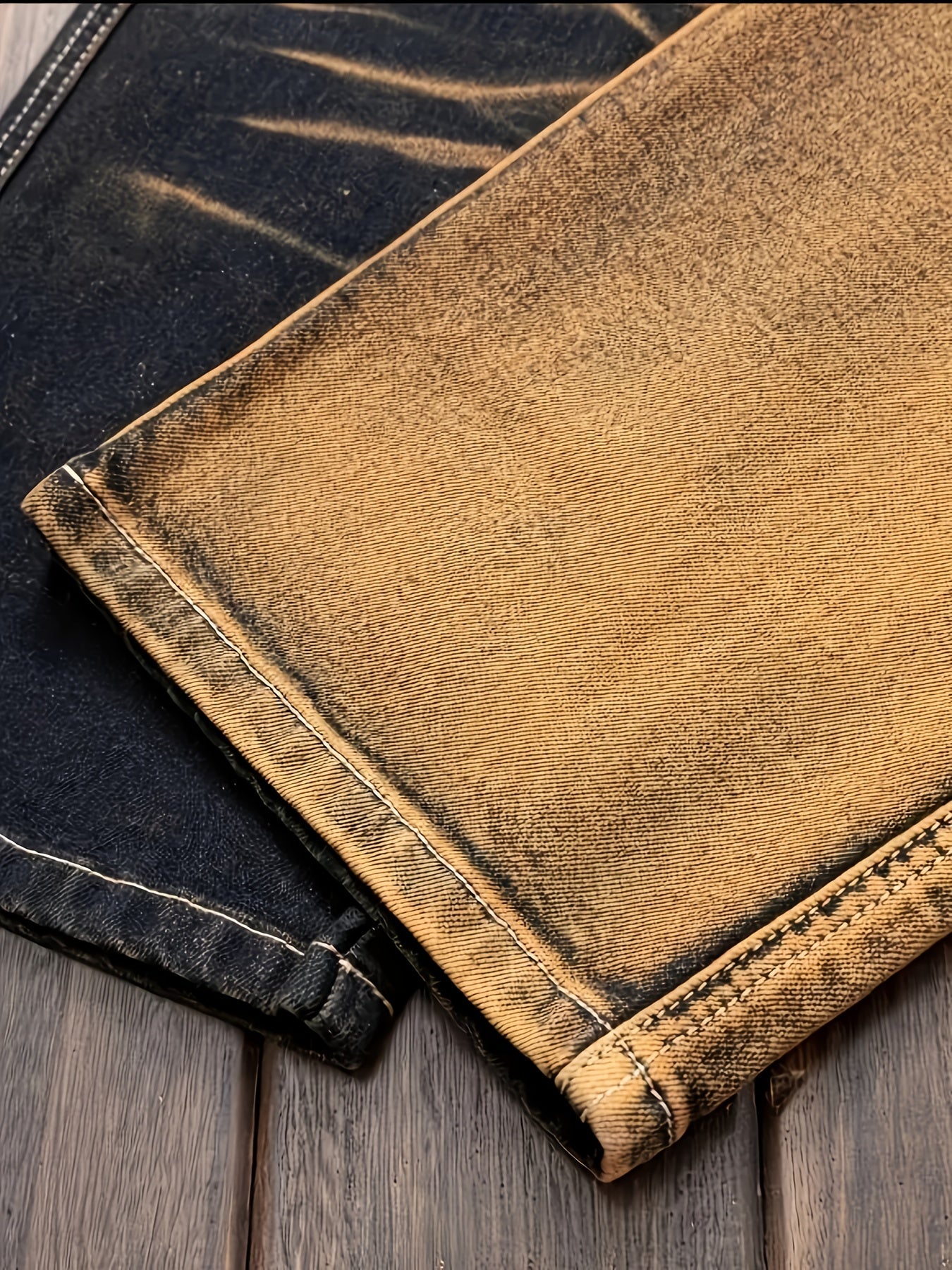 Men's Straight Leg Jeans - Vintage Wash Utility Pocket