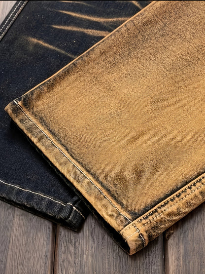 Men's Straight Leg Jeans - Vintage Wash Utility Pocket