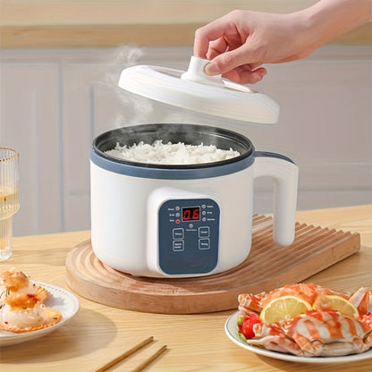 Electric Hot Pot 1.7L Multifunctional | 6 Cooking Modes Steam & Cook Non-Stick Mini Electric Cooker with Overheat & Dry Protection for 1-2 People – Rice, Soup, Noodles & More, Single & Double Layer