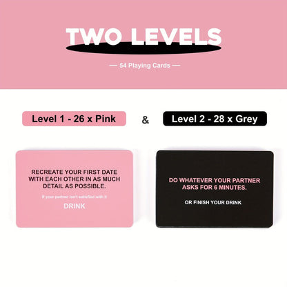 Drunk Lovers Couple Card Game – 54-Card Date Night Drinking Game for Couples | Dares, Flirty Fun & Intimacy | Anniversary Valentine's Day Wedding Gift
