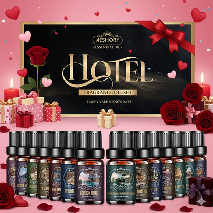 Essential Oil Diffuser Gift Set 14 Pcs – Luxury Fragrance Oils for Diffuser, Candle Making & Aromatherapy | Hotel Collection Scents