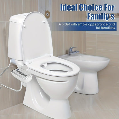 Bidet Attachment for Toilet Ultra-Slim – Non-Electric Cold Water Sprayer, Retractable Self-Cleaning Nozzle, Adjustable Water Pressure, Easy Install Toilet Seat Bidet
