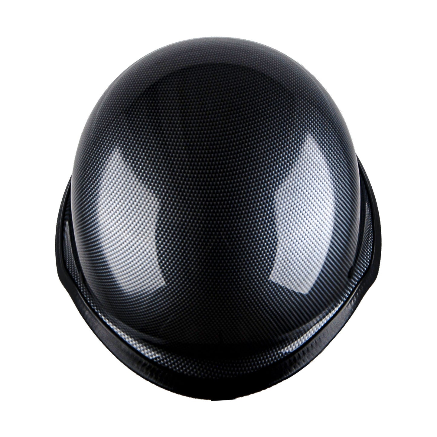 German Style Motorcycle Half Face Helmet – Novelty Skull & Carbon Fiber Design, UV Glossy Finish, Removable Washable Padding, Quick Release Buckle, Adult M/L/XL