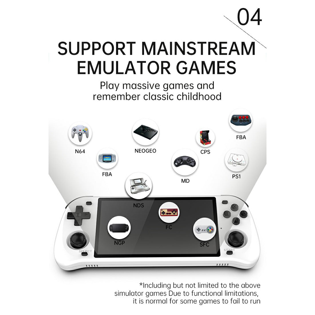 Handheld Game Console Powkiddy RGB10MAX2 Retro Gaming 5-inch IPS ArkOS 30 Emulators