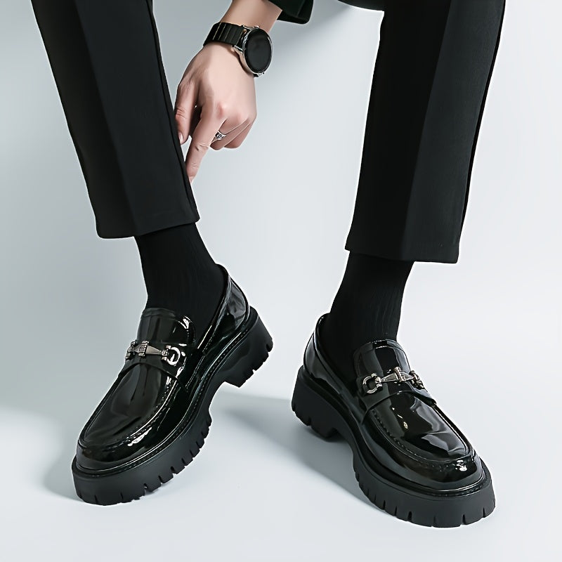 Men's Loafers & Slip-Ons - Platform Sole & Metal Detail 219237