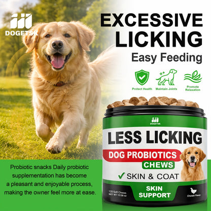 Dog Immune & Gut Support Chews 120ct – Chicken Flavor Soft Chews for Healthy Skin & Coat, Digestive Health & Immune Boost – Daily Wellness Supplement for All Breeds & Ages
