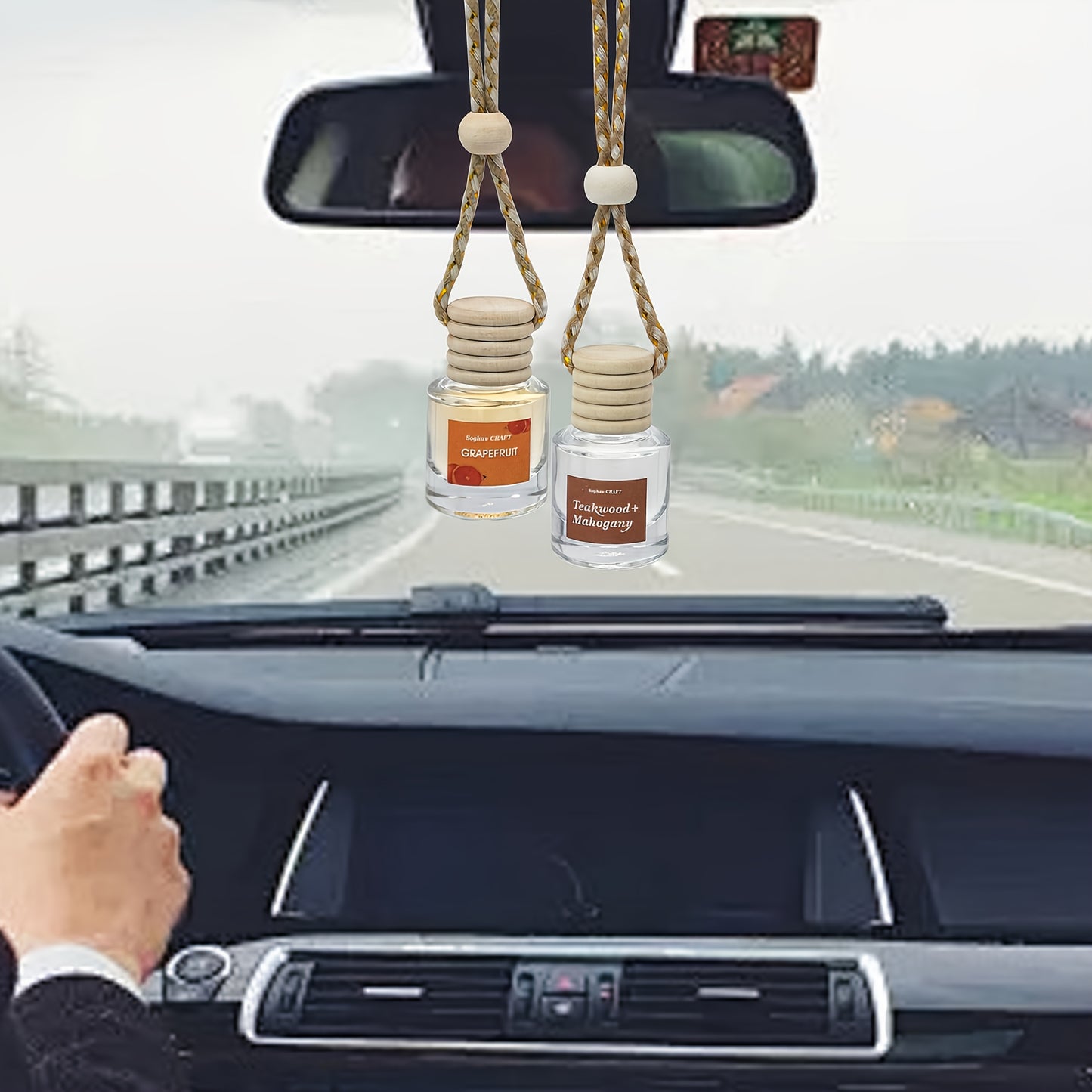 12-Pack Car Air Freshener, Car Accessories, Women'S Special Car Supplies, Car Interior Air Freshener, Car Decoration, Long-Lasting Yuzu Wood Fragrance, 12 Bottles (Random Scents), 36-Pack Car Air Freshener (Random Scents)