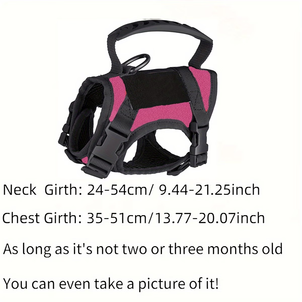 Cat Tactical Vest Harness Adjustable 600D Chest Strap for Cats & Puppies - Escape-Proof Training Vest Harness in Black Khaki Red Rose Red Mineral Green & Mixed Colors