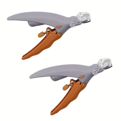 LED Pet Nail Clipper 2pcs with Light Ergonomic Non-Slip Handle Precise Cat Dog Nail Trimmer Safe Easy At-Home Grooming Tool Orange Gray
