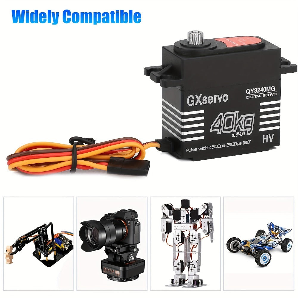 High Torque Digital Servo 88.18LB 180° Metal Gear – 25T Servo Arm for 1/8 1/10 RC Cars Trucks Crawlers & Robots, Precision Steering Upgrade, RC Enthusiast Replacement Part & Robotics Accessory