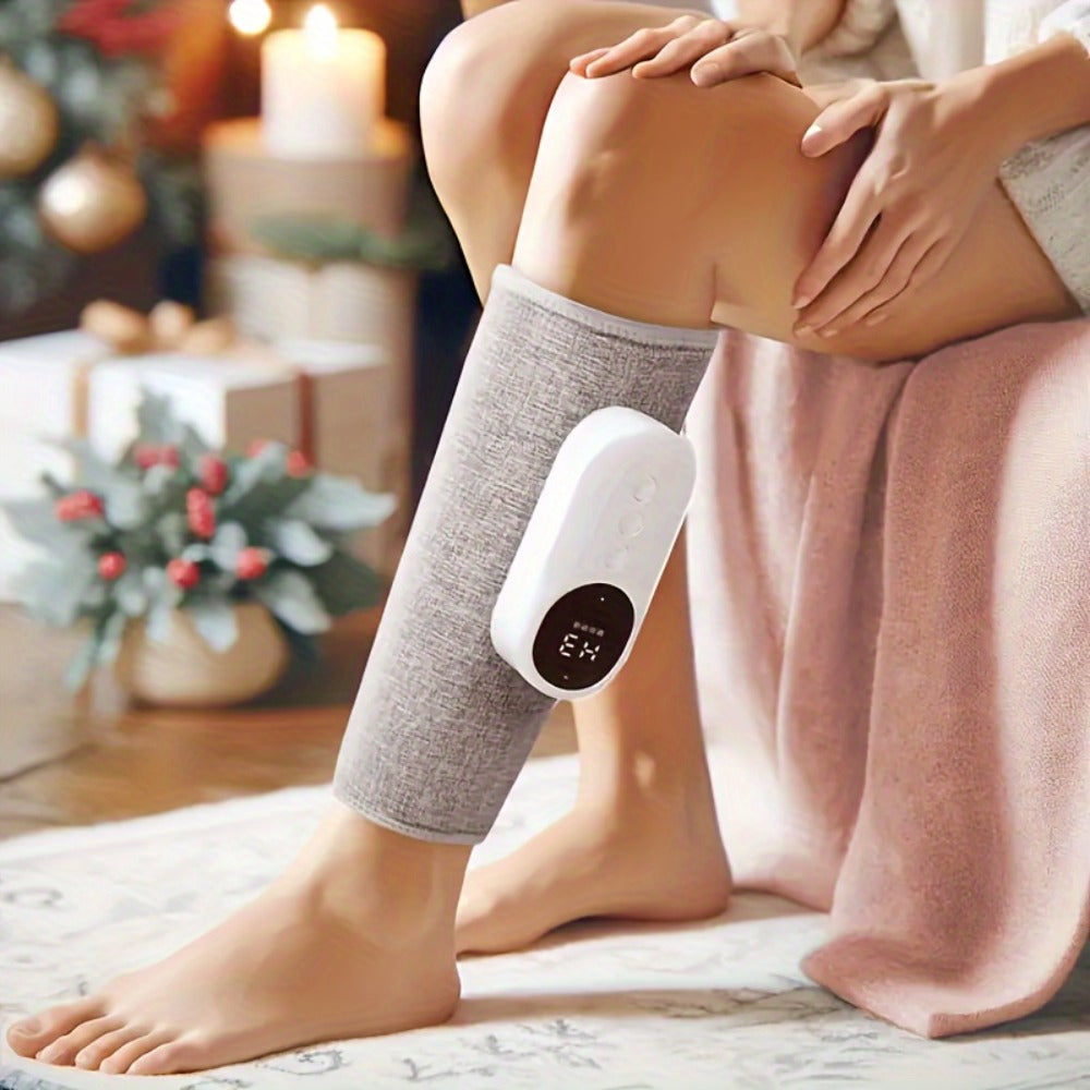 Air Compression Leg Massager – Cordless Calf & Foot Massager with 3 Intensity Levels for Legs, Thighs, Knees & Feet | Circulation Booster, Holiday Gift for Women & Men