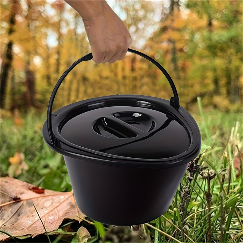 Extra Large Portable Toilet for Adults – Indoor Outdoor Commode with Detachable Inner Bucket & Removable Paper Holder, Lightweight Compact Design for Camping, Boating, Van Life & Emergency Use