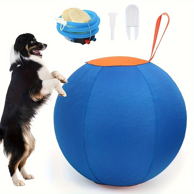 Inflatable Dog Ball Large Bear Shape Interactive Training Ball for Dogs Boredom Buster Toy for Bulldogs Australian Shepherds Golden Retrievers Large Breeds
