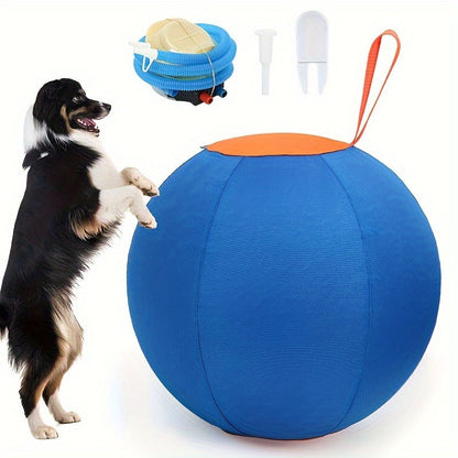 Inflatable Dog Ball Large Bear Shape Interactive Training Ball for Dogs Boredom Buster Toy for Bulldogs Australian Shepherds Golden Retrievers Large Breeds