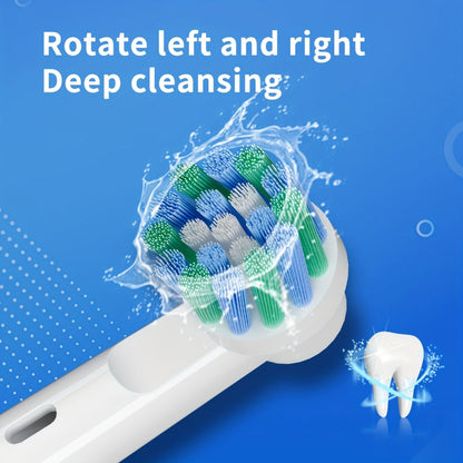 Rotating Electric Toothbrush with 8 Replacement Heads – Wireless Induction Charging, 3 Cleaning Modes, IPX7 Waterproof, Oral Care Gift for Family, Friends & Parents – Blue, Purple, Black
