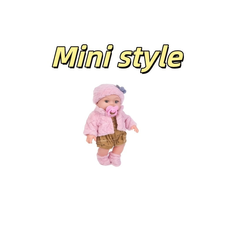Reborn Baby Doll 12 Inch Lifelike Soft Newborn with Hat Socks & Pacifier Set – Realistic Pink Plush Silicone-Feel Doll Gift for Girls Kids Toddlers Birthday Christmas Valentine's Day Ages 3+