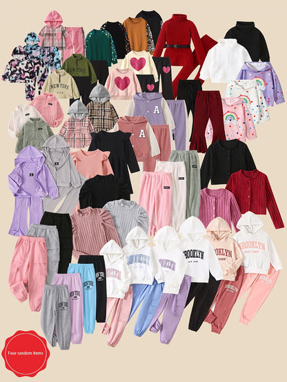 Girls Clothing Multipack - 4-Piece Fall Winter Outfits