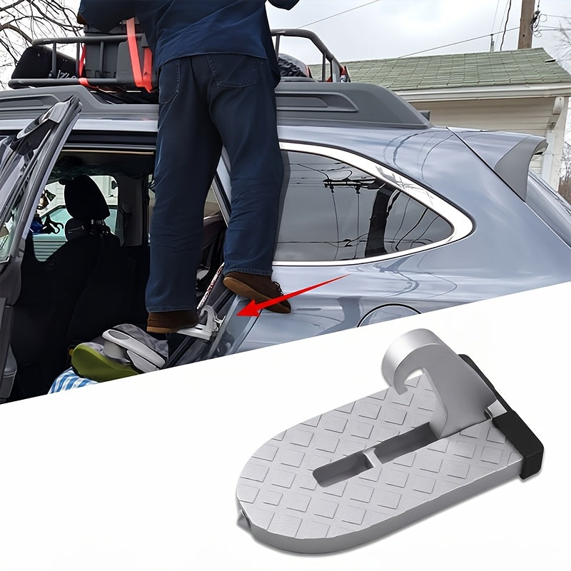 Car Door Step Hook, Heavy-Duty Roof Access Pedal for Suv/Truck/for Jeep, Anti-Slip Aluminum Step Ladder with Glass Breaker, Easy Rooftop Access for Camping, Cargo & Cleaning