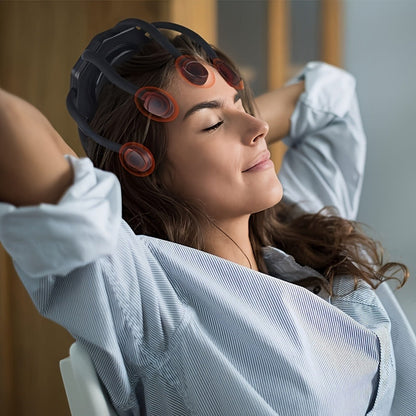 Electric Scalp Massager – 8-Finger USB Rechargeable Head Massager with 3 Massage Modes, Portable Stress Relief & Hair Growth Stimulator, Handheld Scalp Scratcher for Men Women Home & Office Use