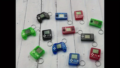 Mini Game Console Keychains 6 12 or 25 Pack – Handheld Video Game Backpack Clips for Kids Gaming Birthday Party Favors, Classroom Prizes, Gamer Goodie Bag Stuffers & Holiday Gifts