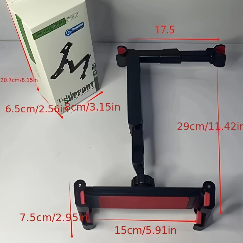 3-in-1 Tablet Stand Car Headrest, 360° Rotation Adjustable for 4.7-11 Inch Phones for ipad Pro/Air/Mini/Galax, Equipped with 3.5" Hd Display & Clip Holder, Foldable Design, Holiday Gift for Road Trips & Outdoor Activities, Tablet Holder for Car, Travel Ac