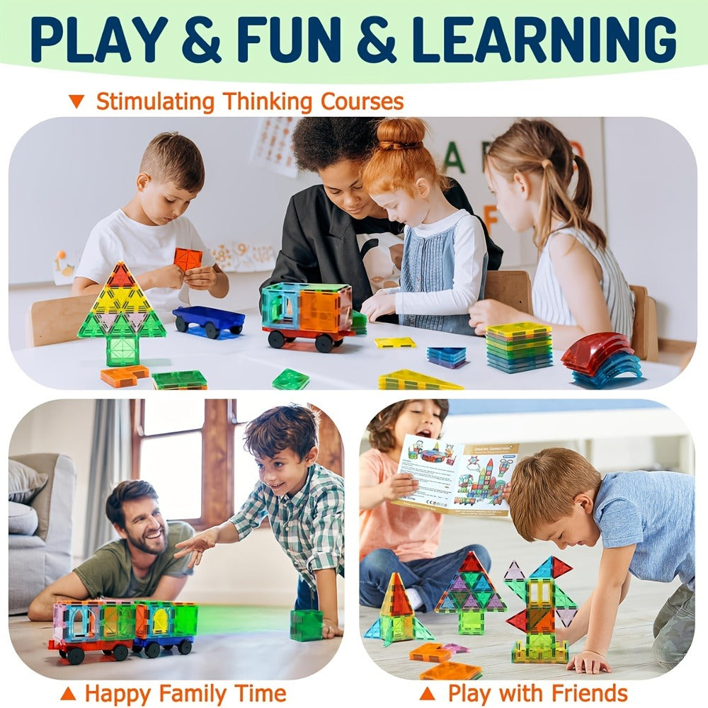Animal Village Magnetic Building Blocks 102pcs for Kids Ages 3 4 5 6 – STEM Shape Sorting Color Recognition Toy Animal House Village Shapes Preschool Educational Gift Boys Girls Birthday Christmas
