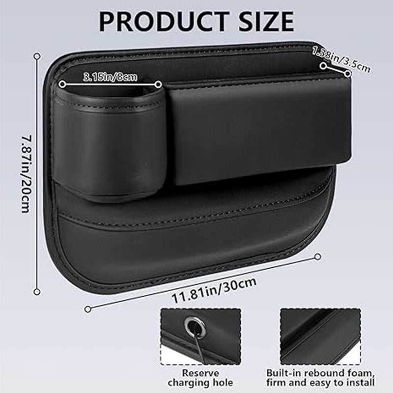 1 Set Universal Car Seat Gap Organizer - Multifunctional Storage Box with Pocket, Wallet, Keys, Card, Cup, And Phone Holder for Auto Interior Additions